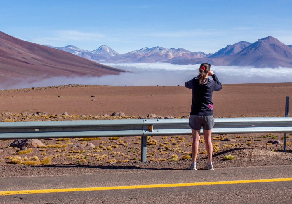 Camanchaca clouds in the high plains of the Atacama